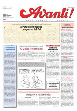 UN’IDENTITA’ SOCIALISTA DA RICOSTRUIRE, di Alberto Benzoni, dall’Avanti! n.14 del 16 maggio 2010