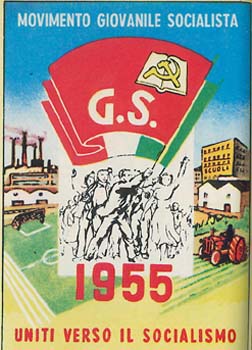 1955 - Manifesto per il tesseramento del Movimento Giovanile Socialista 