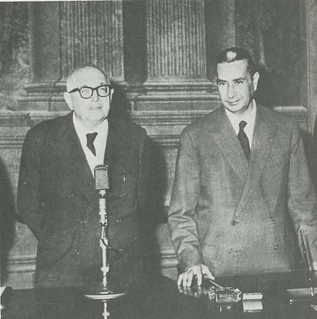 1963 - Pietro Nenni insieme ad Aldo Moro Presidente del Consiglio 