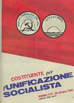 1966 - Manifesto dell'Unificazione Socialista tra PSI e PSDI 