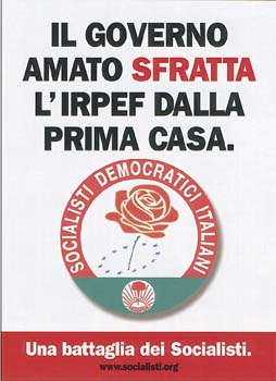 2000 - Manifesto SDI per l'abolazione dell'IRPEF sulla prima casa